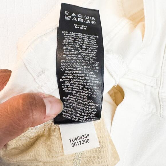 7 for all Mankind Easy Boot White Denim Jeans Size 31 - Picture 7 of 9